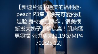 【新速片遞】绝美的福利姬-peach P3集！漂亮可爱的娃娃脸 身材好到爆炸，很美很挺拔大奶子，撸点高！肌肉猛男狠操 死去活来[1.19G/MP4/02:25:12]