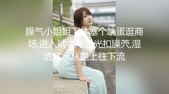 臊气小姐姐下体塞个跳蛋逛商场,进入试衣间脱光扣臊茓,湿透了水从腿上往下流