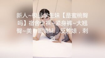 新人~极品学生妹【是蜜桃臀吗】宿舍全裸~紧身裤~大翘臀~美！眼镜妹，反差婊，刺激