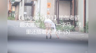 【qingqing521】瑜伽老师，超大难度，倒立一字马，屄里还插着大黑牛 (5)