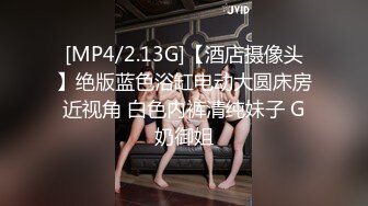 [MP4/2.13G]【酒店摄像头】绝版蓝色浴缸电动大圆床房近视角 白色内裤清纯妹子 G奶御姐