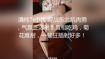 清纯Ts小优 迎战东北肌肉男，气氛正浓时，互相吃鸡，菊花难耐，一顿狂插射好多！