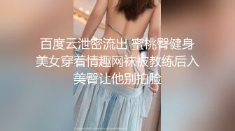 百度云泄密流出 蜜桃臀健身美女穿着情趣网袜被教练后入美臀让他别拍脸