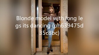 Blonde model with long legs its dancing (ph639475d35c8bc)