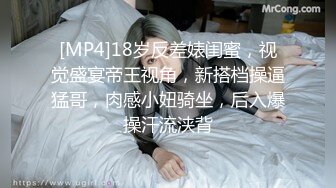 [MP4]18岁反差婊闺蜜，视觉盛宴帝王视角，新搭档操逼猛哥，肉感小妞骑坐，后入爆操汗流浃背