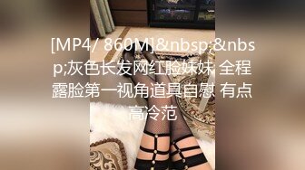 [MP4/ 860M]&nbsp;&nbsp;灰色长发网红脸妹妹 全程露脸第一视角道具自慰 有点高冷范